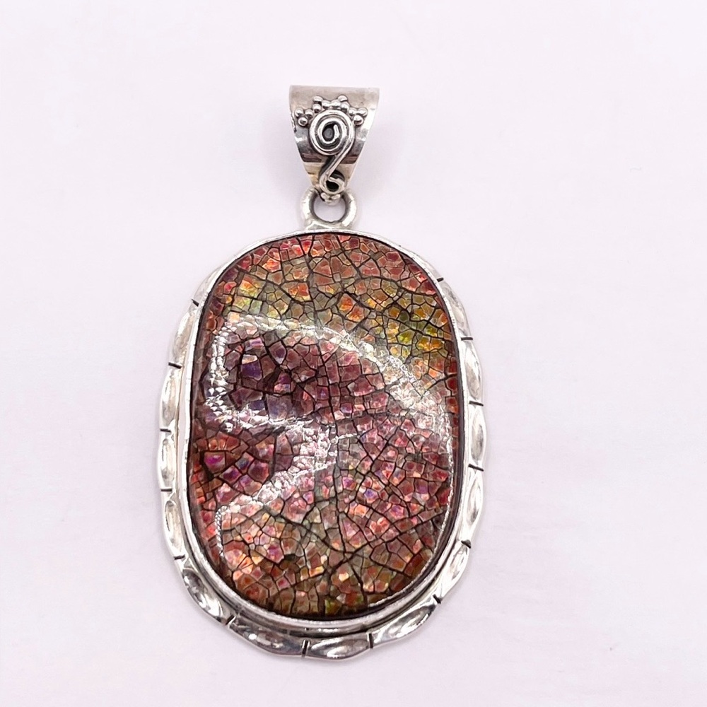 Ammolite 925 Sterling Silver Pendant